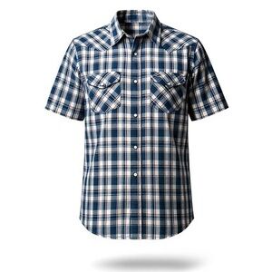 Vintage Hollister Navy and White Plaid Shirt